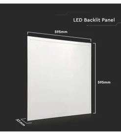 Pannello led 36 w 4000 k 4320 lm con driver incluso, 595x595x33 mm