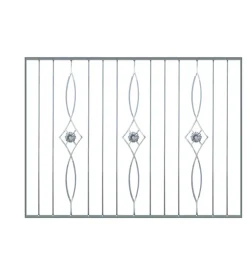 Pannello ornamentale per recinzione modulare in ferro zincato - 150xh100 cm