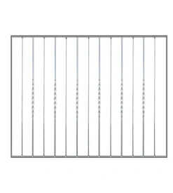 Pannello ornamentale per recinzione modulare in ferro zincato - 150xh100 cm