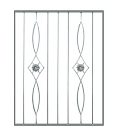 Pannello ornamentale per recinzione modulare in ferro zincato - 850xh1012 mm