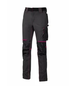 Pantalone da lavoro atom grey/fucsia, tg m