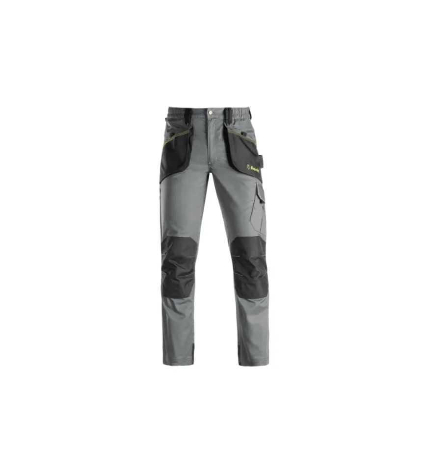 Pantaloni da lavoro slick grigio/nero, tg l - kapriol