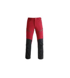 Pantaloni da lavoro vertical rosso/nero, tg l - kapriol