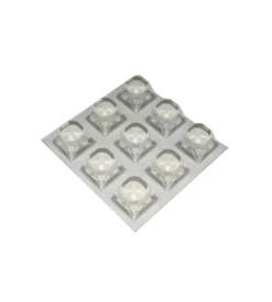 Paracolpi adesivi quadrati trasparenti 20 x 20 mm. spessore 13,2 mm. - 9 pz.