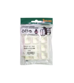 Paracolpi adesivi quadrati trasparenti 20 x 20 mm. spessore 13,2 mm. - 9 pz.