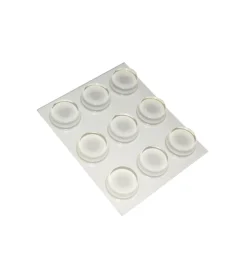 Paracolpi adesivi tondi trasparenti ø 20 mm. - spessore 6,2 mm. - 9 pz.