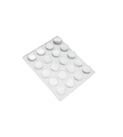 Paracolpi adesivi tondi trasparenti ø 13 mm. - spessore 7,5 mm. - 20 pz.