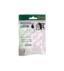 Paracolpi adesivi tondi trasparenti ø 22,3 mm. - spessore 10,1 mm. - 9 pz.