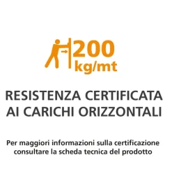 Parapetto modulare certificato in acciaio inox aisi 304 con fissaggio a pavimento, 150 cm - kit intermedio a2.