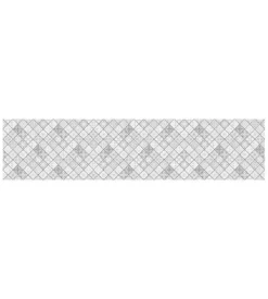 Paraschizzi adesivo da cucina fantasia "pewter tiles", 260x60 cm