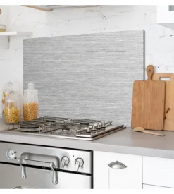 Paraschizzi in alluminio spazzolato, 48x72 cm