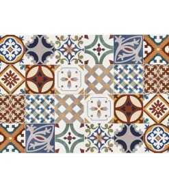 Paraschizzi in alluminio azulejos rosse, 48x72 cm