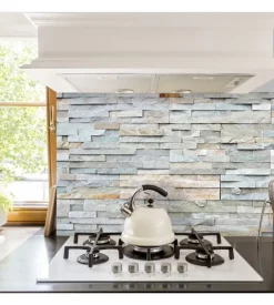 Paraschizzi xl "grey stones" in pvc, 180x45 cm