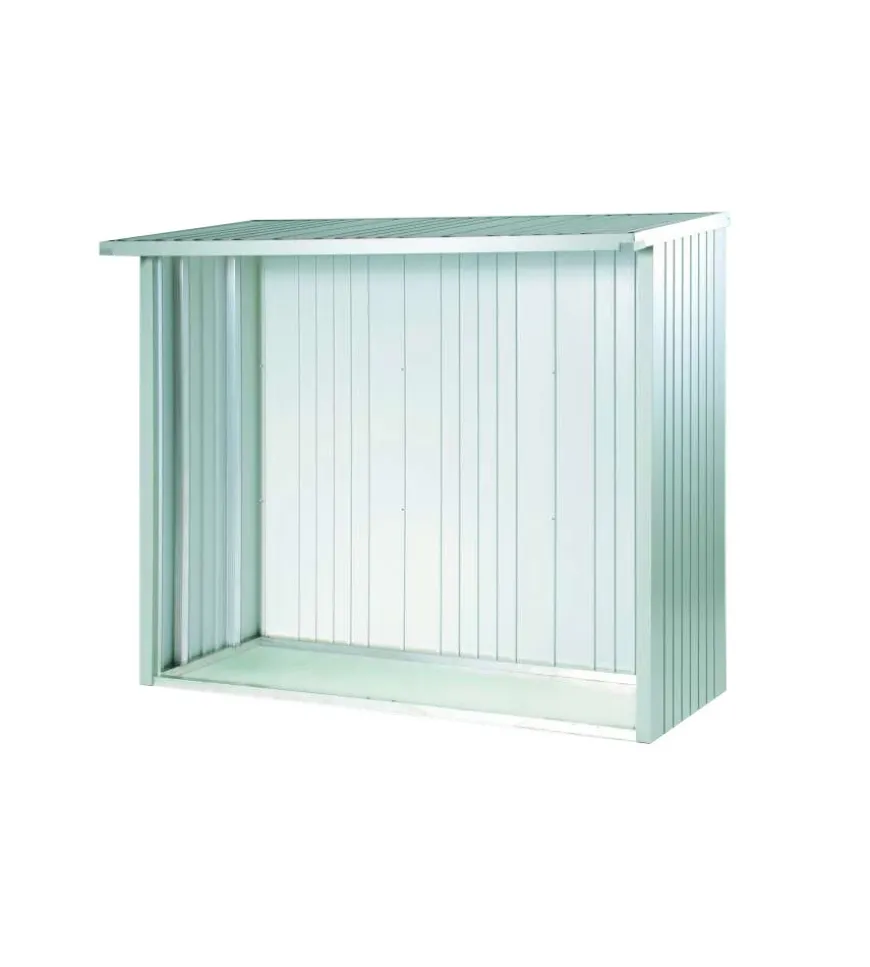 Parete posteriore della legnaia woodstock 230 argento metallizzato - biohort. 35022