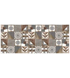 Passatoia in vinile "runner" fantasia "brown cementine", 120x50 cm