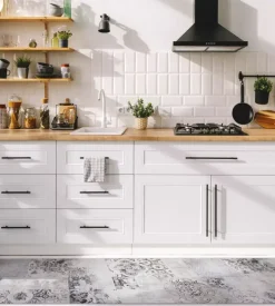 Passatoia in vinile "runner" fantasia "whispering stones", 240x50 cm