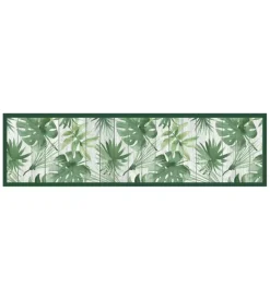 Passatoia in vinile "runner" fantasia "green tropical", 180x50 cm