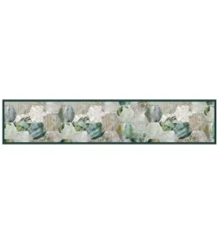 Passatoia in vinile "runner" fantasia "tropical composition", 240x50 cm