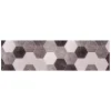 Passatoia in vinile "runner" fantasia "esagoni grigi", 180x50 cm
