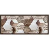 Passatoia in vinile "runner" fantasia "wood tropical hexagons", 120x50 cm
