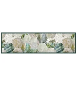 Passatoia in vinile "runner" fantasia "tropical composition", 180x50 cm