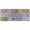 Passatoia in vinile "runner" fantasia "spring tile carpet", 120x50 cm