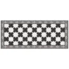 Passatoia in vinile "runner" fantasia "marble chess", 120x50 cm