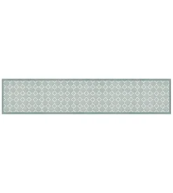 Passatoia in vinile "runner" fantasia "old style green", 240x50 cm