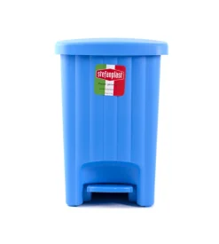 Pattumiera  a pedale "margherita" - 20 litri - colore azzurro.