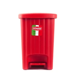 Pattumiera a pedale "margherita" - 20 litri - colore rosso.
