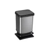 Pattumiera a pedale quadrato "paso" colore carbon da 20 litri