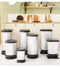 Pattumiera a pedale quadrato 