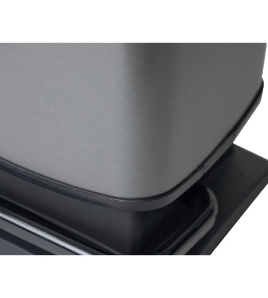 Pattumiera a pedale quadrato "paso" colore grafite da 20 litri