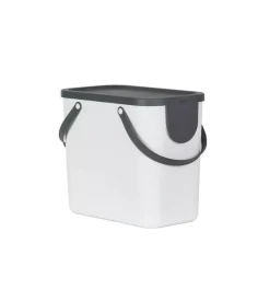 Pattumiera "albula" colore bianco da 25 litri
