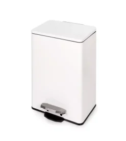 Pattumiera differenziata rettangolare con pedale, alluminio