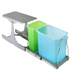 Pattumiera estraibile con coperchio per raccolta differenziata, 24 litri