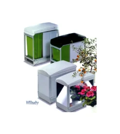 Pattumiera incasso gr/inox r.differenziata