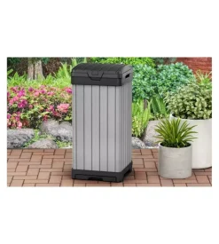 Pattumiera keter "rockford waste bin" in duotech - 125 litri 41x41x87,4 cm