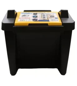 Pattumiera "moda" nero e ambra, 30lt