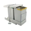Pattumiera per differenziata 2 contenitori da 14 l fissaggio inferiore, emuca