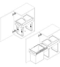 Pattumiera per raccolta differenziata, 20 l