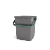 Pattumiera per rifiuti organici keter "smart container bio compost" in polipropilene con manico, 25,5x23x25 cm