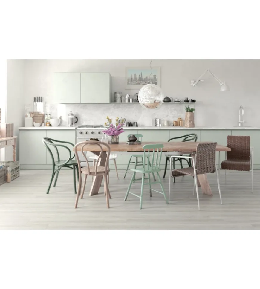 Pavimento spc 4mm rovere bianco +1mm tappetino 2,196 m² ac5 linea robust