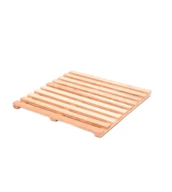 Pedana doccia antiscivolo in legno - dim. 60x60 cm