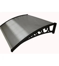 Pensilina in policarbonato alveolare eurogarden nero 120x100 cm