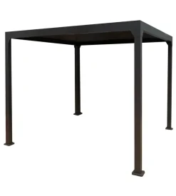 Pergola bioclimatica da esterno eurogarden "era" in alluminio e acciaio antracite 3x3 m