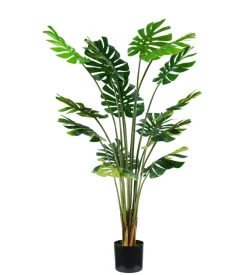 Pianta monstera in polietilene con 16 foglie, 170 cm
