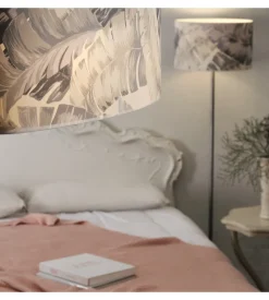 Piantana 1 luce onli "piume" grigio e27