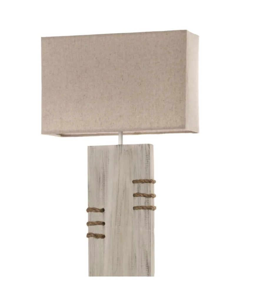 Piantana "gea" legno e corda, e27