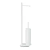 Piantana portarotolo e scopino wc gedy "trilly" in acciaio inox bianco
